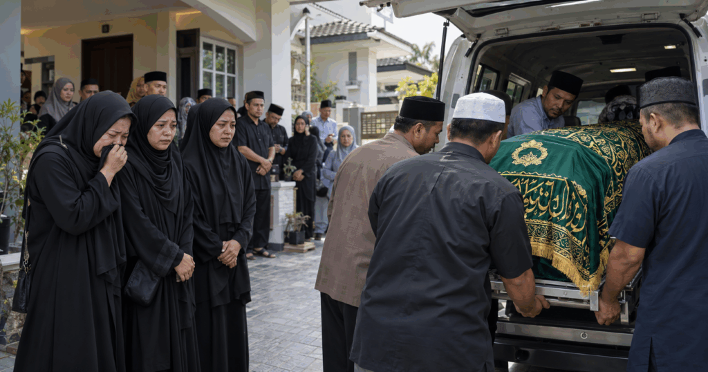 wanita hantar jenazah