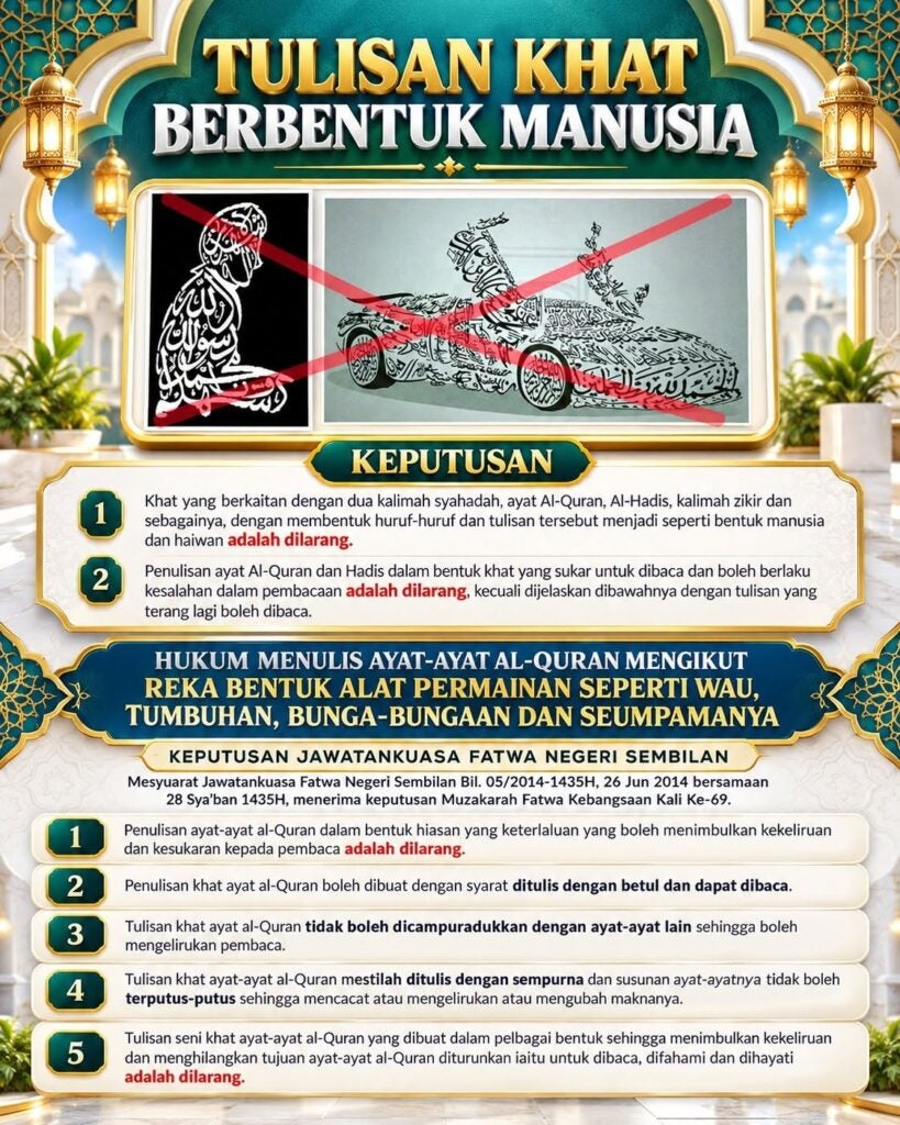 tulisan khat bentuk manusia