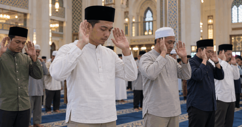 mengangkat takbir