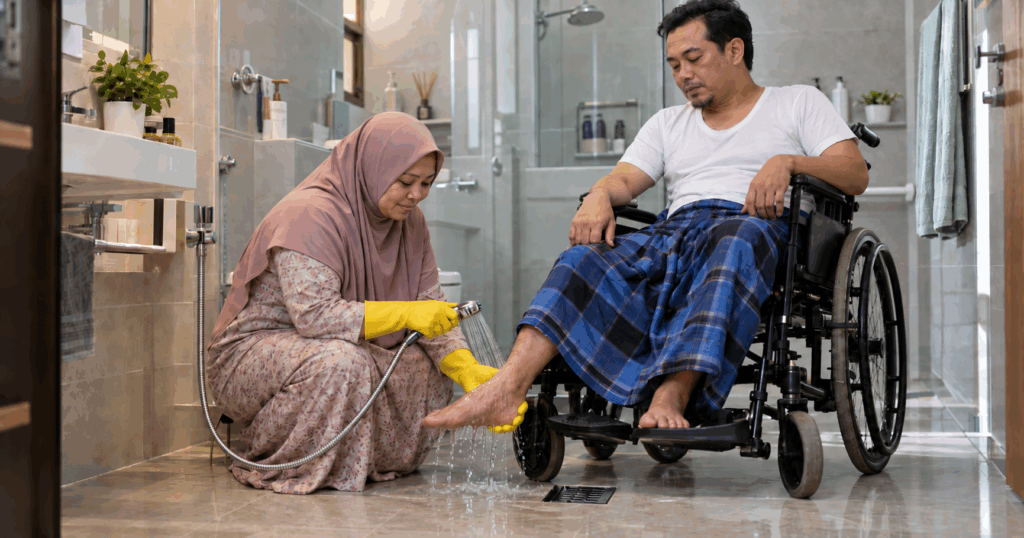 isteri bantu wuduk