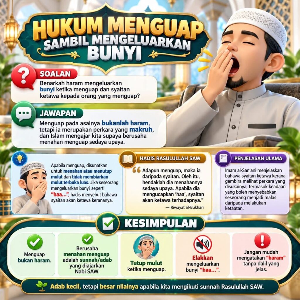 menguap sambil berbunyi