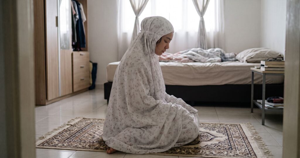 Rambut Terkeluar Dari Telekung Tapi Baru Perasan Selepas Solat, Sah Ke Atau Wajib Ulang Solat? Ini Penjelasan Ulama