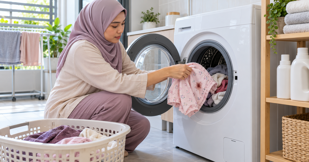 Pakaian Terkena Darah Haid, Boleh Terus Masuk Mesin Basuh? Ini Cara Mencuci & Syarat Pakaian Menjadi Suci