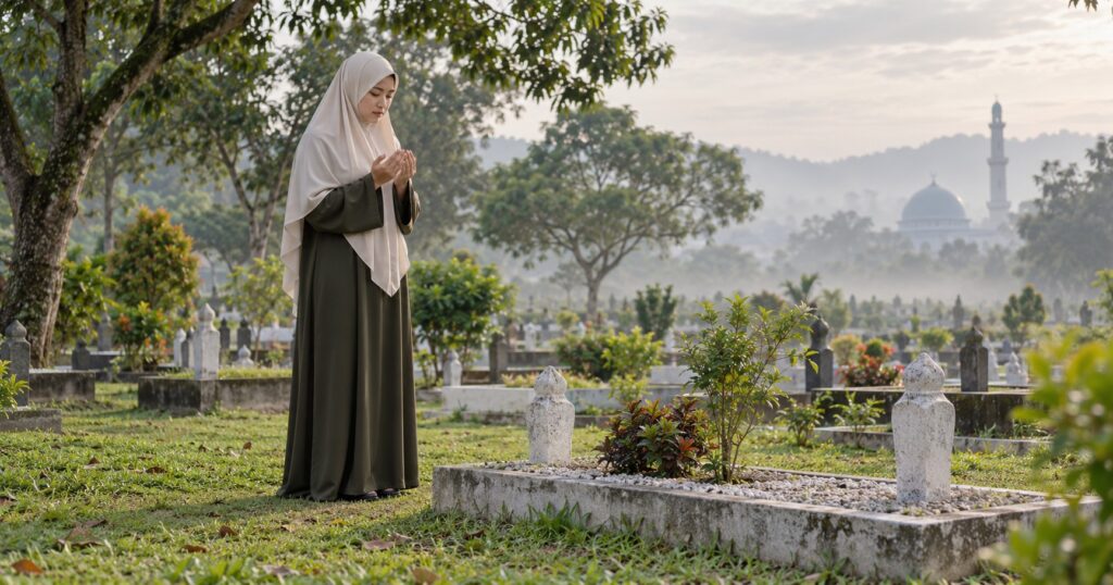 Pergi Ziarah Kubur Tapi Aurat Masih Terdedah, Ini 5 Etika Pemakaian Wanita Yang Perlu Dijaga